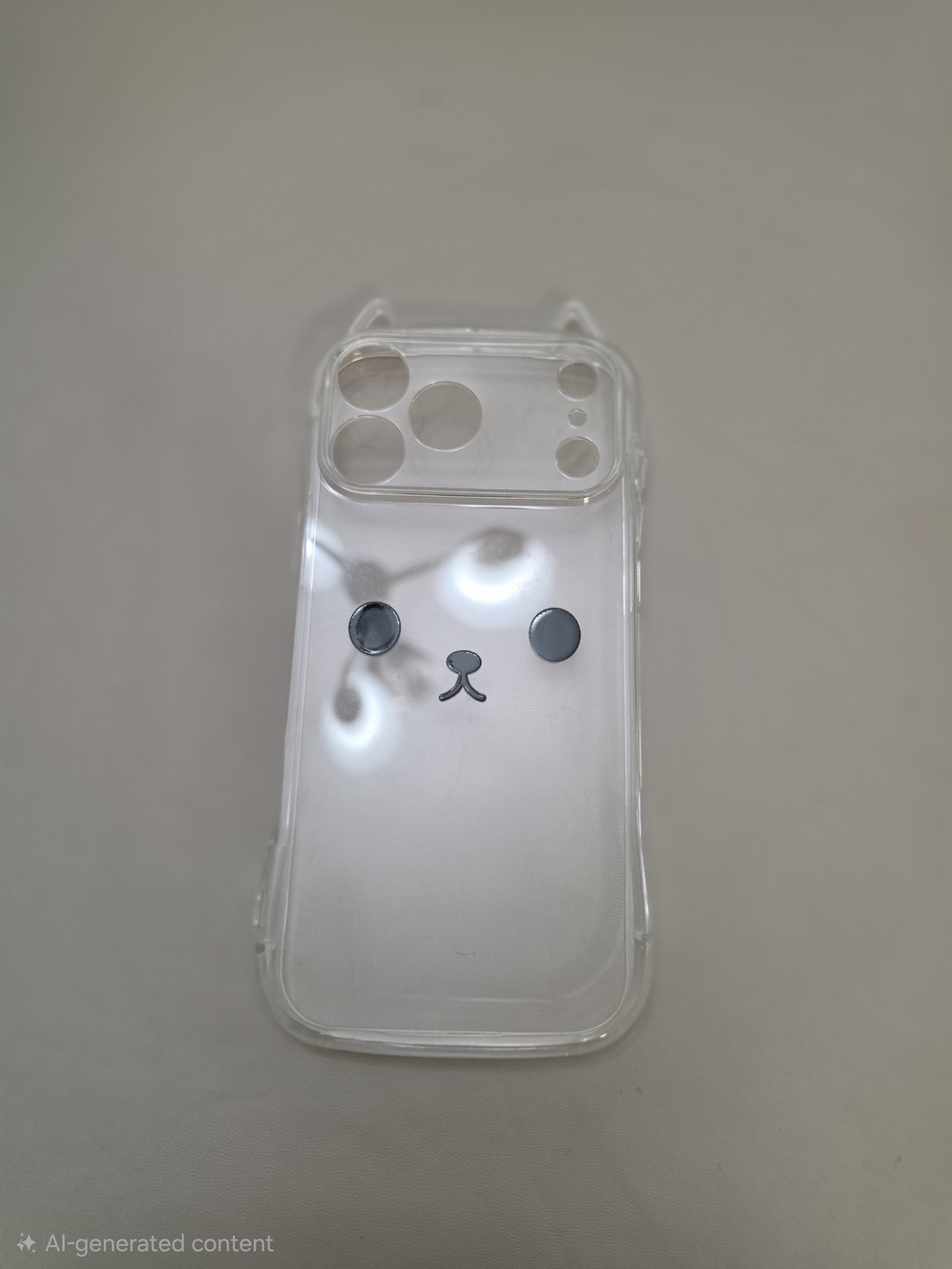 Clear Cute Bear Silicone IPhone 17 Pro Max Case - Transparent